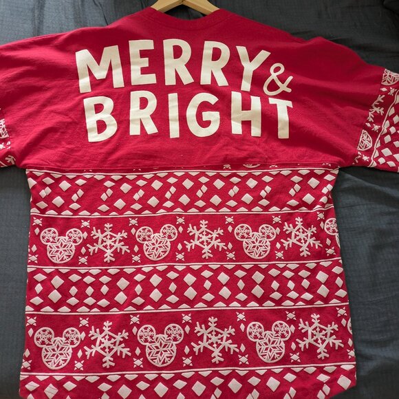 Disney Authentic Christmas Holiday Merry and Bright Spirit Jersey (S) - Picture 4 of 5